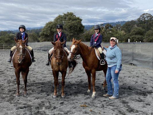 Some of the wonderful white rock little girls at the IEA show with Ms. Tesi.