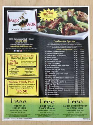 Magic Wok Menu 1