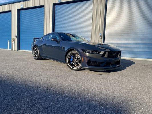 2024 mustang dark horse after Partial front PPF, and Ceramic Coating.