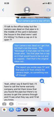 Conversation between me and the camera guy. "6', 12' it's all the same."