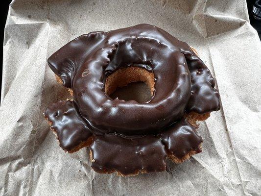 Chocolate Dip Old Fashioned Fry Cake