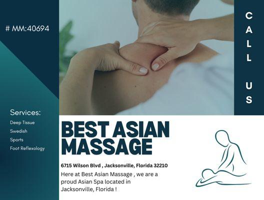 Proud Asian Spa located in Jacksonville, Florida !