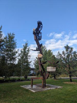 A Natural Uprising by Dana Kuglin, part of the Gallatin Art Crossing + Sculpture Park, Bozeman