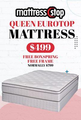 Queen Euro top Mattress
 First come first serve !