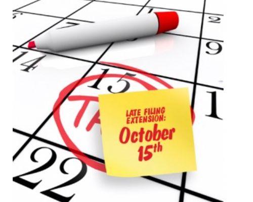 Did you file for an extension? October 15th is your deadline