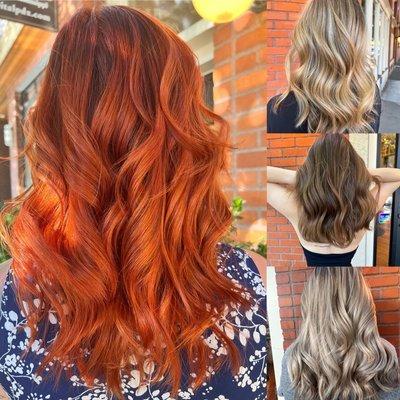 Partial Highlights, Balayage, Full Highlights Using AVEDA Hair Color, we get a full spectrum of natural and vibrant shades.