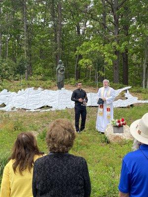 Blessing and dedication of the relocation of the statue of Our Lady and the Child Jesus above the map of Long Island