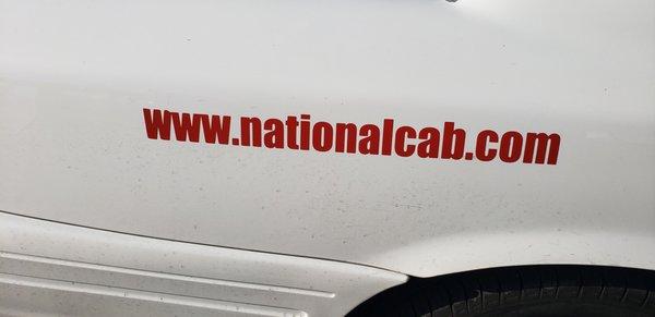 Taxi service online at www.nationalcab.com