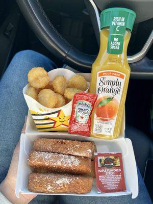 11/17/24 French Toast Dips - bfast meal with hash brown & OJ!