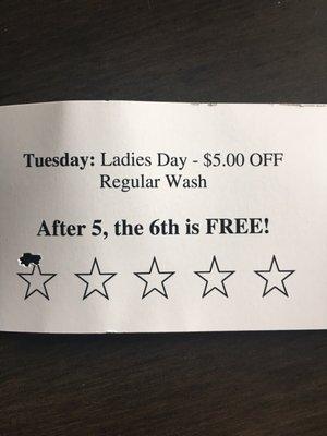 Ladies day discount great!