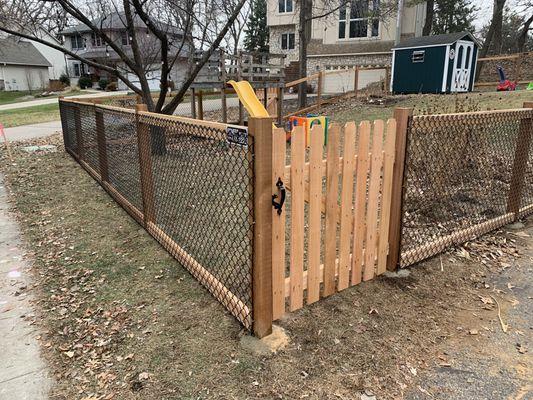 California Style Chain Link Fence