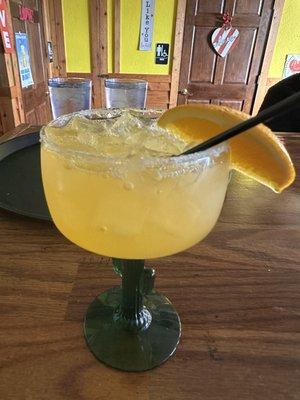 Passion fruit on the rocks margarita