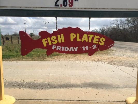 Fridays they serve fish plates!