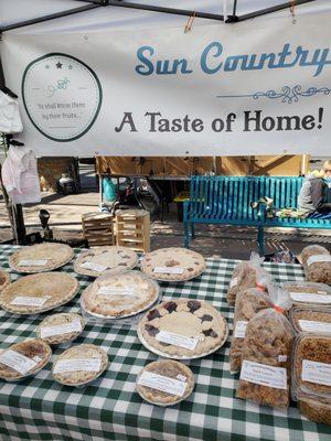 Homemade huge pies, granola from Sun Country