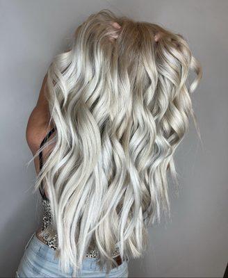 Icy blonde hair