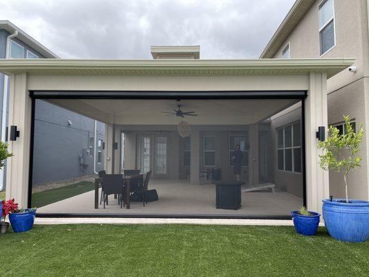 Outdoor motorized screens!