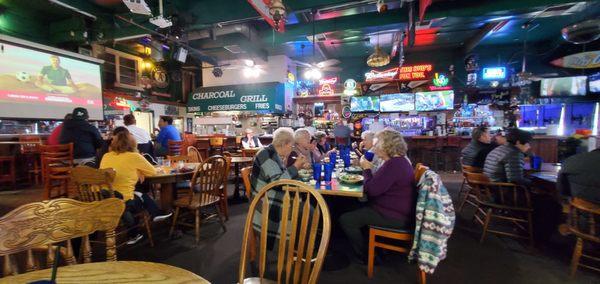 Interior looking toward bar