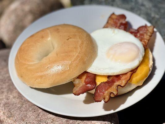 Classic Breakfast Bagel with Bacon