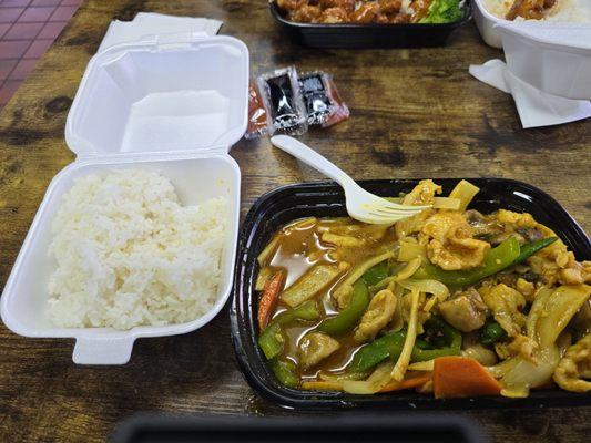 Yellow Curry Chicken.