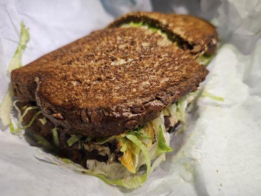 Tuna Melt (toasted sweet wheat bread instead of sourdough bread by request)