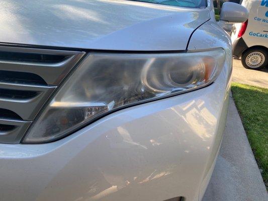 Before photo headlight restoration by Manjot:)