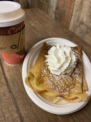 Apple cinnamon crepe was delicious!