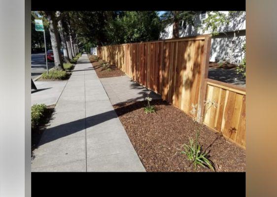 New fence installation