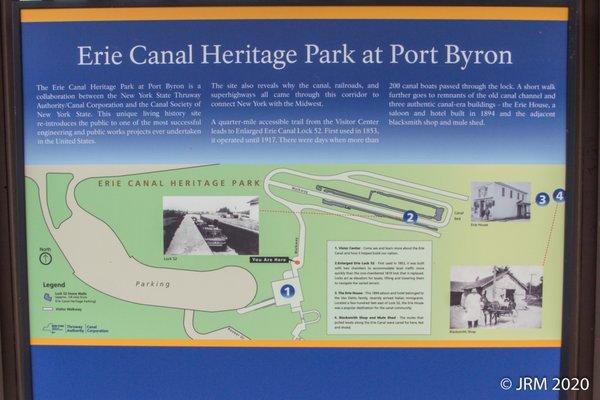 Interpretive panels tell you what's what in the park and on the canal system.