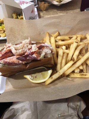 Chilled lobster poboy! Yum!