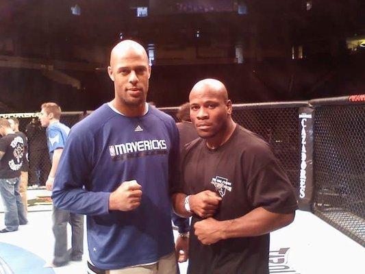 Throwback photo from when Rodney bought Brian Stan in the UFC. The octagon is a very big cage. Good times