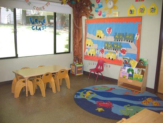 2 year old class room. Ratio of 4 children to 1 teacher