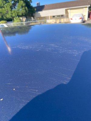 Scratches on the roof