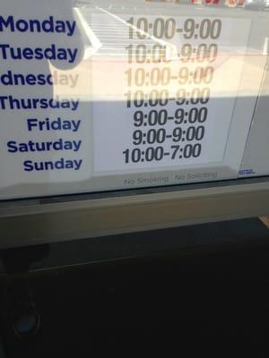 Just because the sign says they open at 9am on Friday, doesn't mean that they actually open at 9am. It's just whenever they want