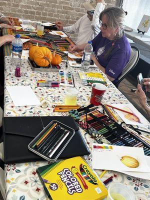 Color pencil class from October