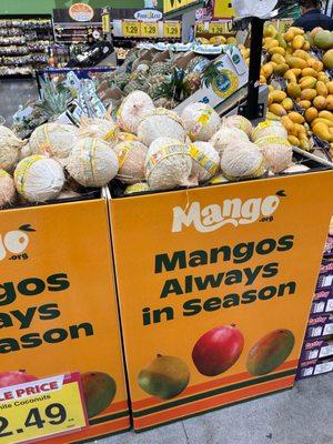 I can't, food4less can't even put the coconuts in the right place  wtf are coconuts doing in a "Mangos Always in Season" box