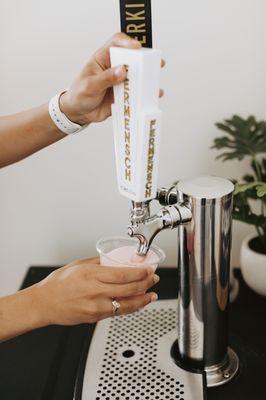 Cold brew and kombucha on tap.