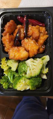 General tso chicken with veggies