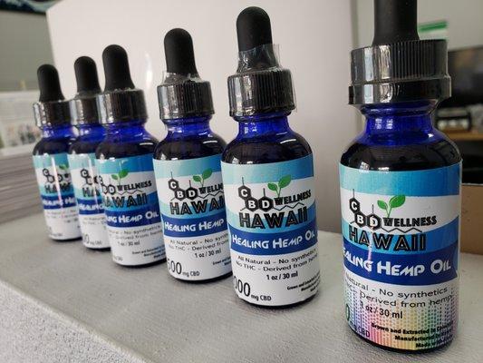 CBD Wellness Hawaii Healing Hemp Oil Product Line