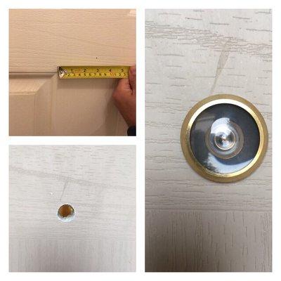 Peephole fresh installation- locksmith in Arlington