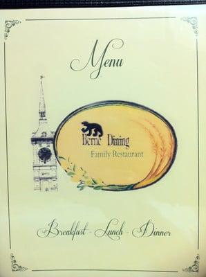 Menu:  Cover