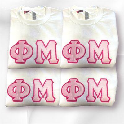 Phi Mu sweatshirt , embroidery