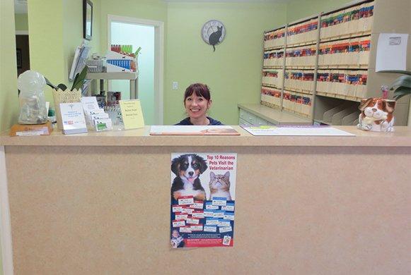 Here is our front desk and reception area