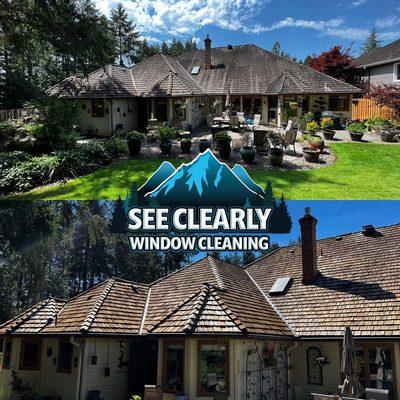 Cedar roof cleaning.