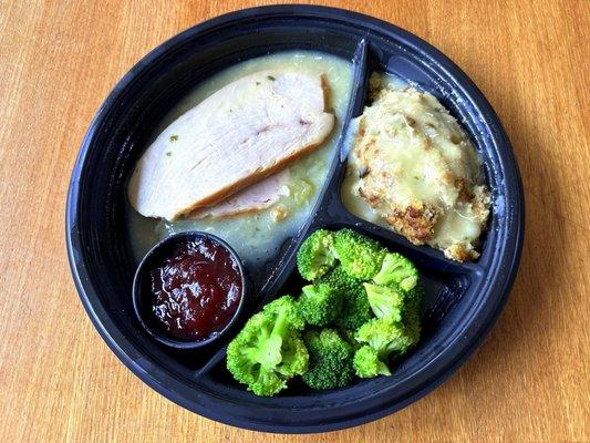 Thursday Turkey Lunch Special Carryout (Two Biscuits Included But Not Shown) - Mmm!