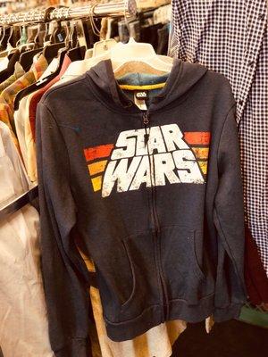 Some of the great clothing. Vintage Star Wars hoodie.