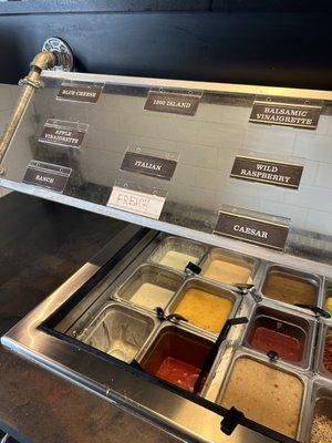 Dressings for salad bar