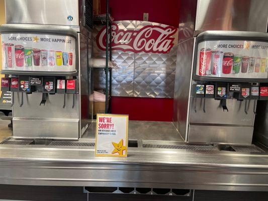 Fountain drinks out of service!