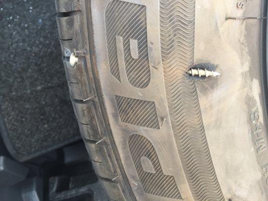 How many three inch screws have you seen on the road in your entire life?!