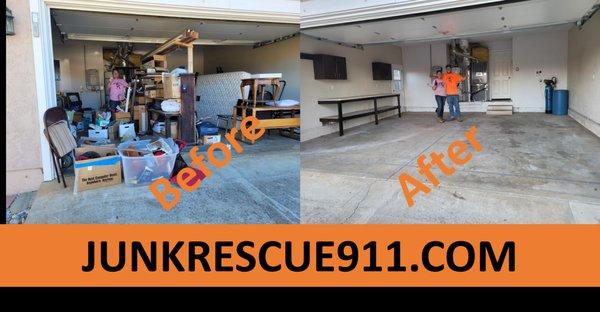 Junk Removal in Morgan Hill, California. Before and After Photos. We Donate items slightly used items.