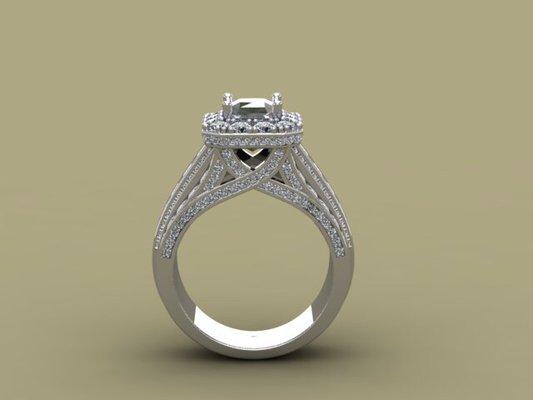 Ring render after the hand sketch